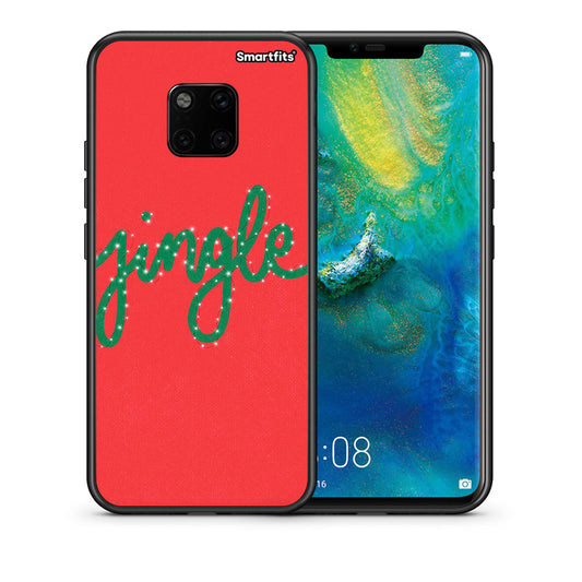 Θήκη Huawei Mate 20 Pro Jingle Xmas από τη Smartfits με σχέδιο στο πίσω μέρος και μαύρο περίβλημα | Huawei Mate 20 Pro Jingle Xmas case with colorful back and black bezels