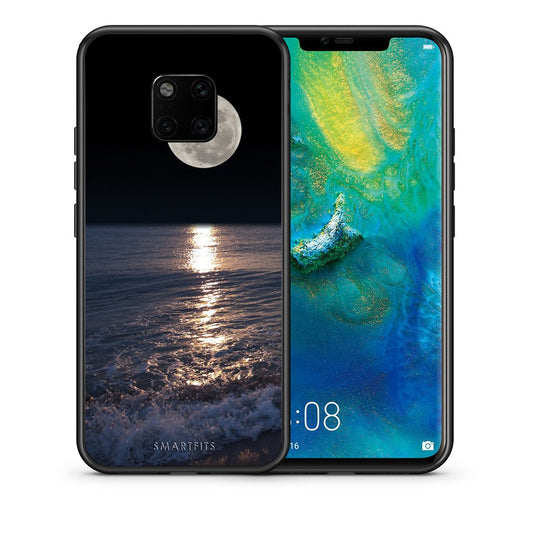 Θήκη Huawei Mate 20 Pro Moon Landscape από τη Smartfits με σχέδιο στο πίσω μέρος και μαύρο περίβλημα | Huawei Mate 20 Pro Moon Landscape case with colorful back and black bezels