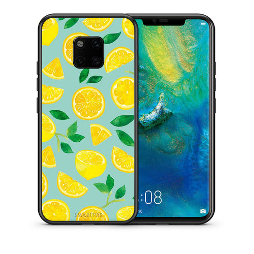 Θήκη Huawei Mate 20 Pro Lemons από τη Smartfits με σχέδιο στο πίσω μέρος και μαύρο περίβλημα | Huawei Mate 20 Pro Lemons case with colorful back and black bezels