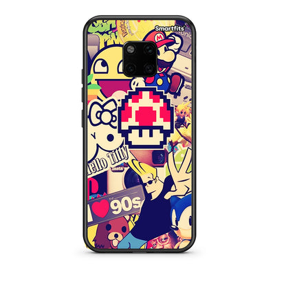 Huawei Mate 20 Pro Love The 90s θήκη από τη Smartfits με σχέδιο στο πίσω μέρος και μαύρο περίβλημα | Smartphone case with colorful back and black bezels by Smartfits