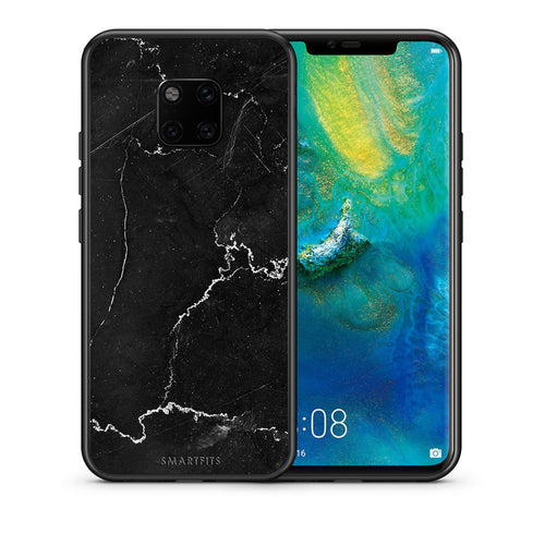 Θήκη Huawei Mate 20 Pro Marble Black από τη Smartfits με σχέδιο στο πίσω μέρος και μαύρο περίβλημα | Huawei Mate 20 Pro Marble Black case with colorful back and black bezels