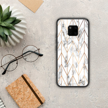 Marble Gold Geometric - Huawei Mate 20 Pro θήκη