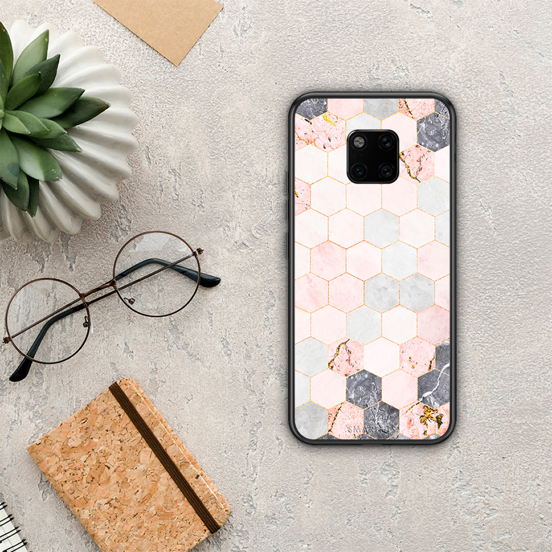 Marble Hexagon Pink - Huawei Mate 20 Pro θήκη