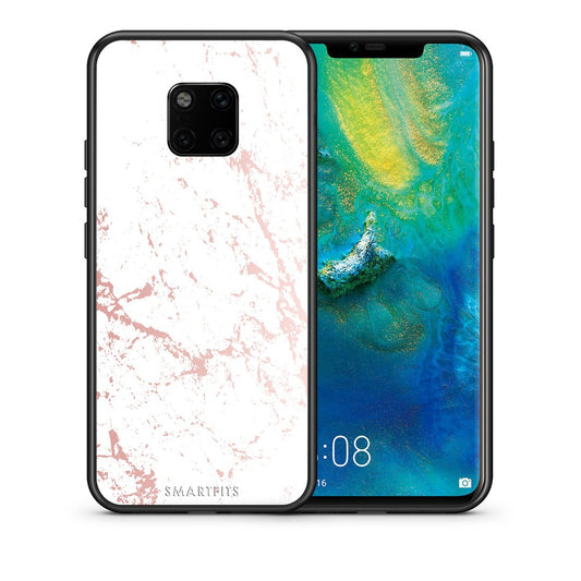 Θήκη Huawei Mate 20 Pro Pink Splash Marble από τη Smartfits με σχέδιο στο πίσω μέρος και μαύρο περίβλημα | Huawei Mate 20 Pro Pink Splash Marble case with colorful back and black bezels