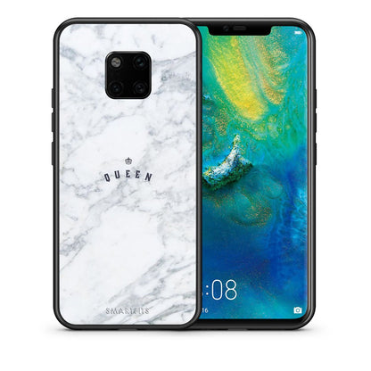 Θήκη Huawei Mate 20 Pro Queen Marble από τη Smartfits με σχέδιο στο πίσω μέρος και μαύρο περίβλημα | Huawei Mate 20 Pro Queen Marble case with colorful back and black bezels