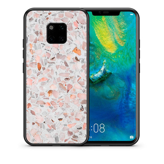 Θήκη Huawei Mate 20 Pro Marble Terrazzo από τη Smartfits με σχέδιο στο πίσω μέρος και μαύρο περίβλημα | Huawei Mate 20 Pro Marble Terrazzo case with colorful back and black bezels
