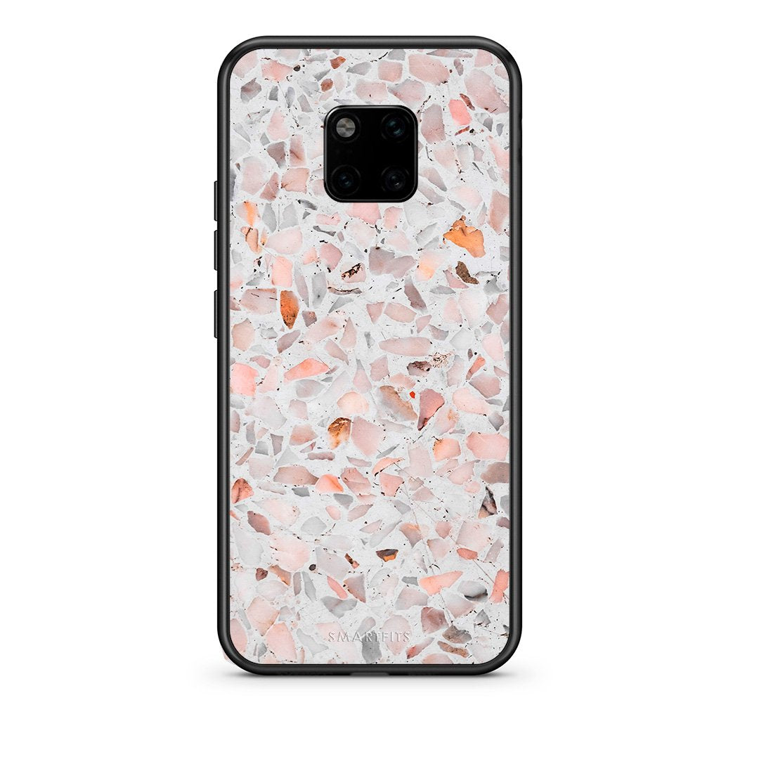 Huawei Mate 20 Pro Marble Terrazzo θήκη από τη Smartfits με σχέδιο στο πίσω μέρος και μαύρο περίβλημα | Smartphone case with colorful back and black bezels by Smartfits