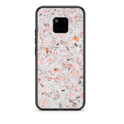 Huawei Mate 20 Pro Marble Terrazzo θήκη από τη Smartfits με σχέδιο στο πίσω μέρος και μαύρο περίβλημα | Smartphone case with colorful back and black bezels by Smartfits