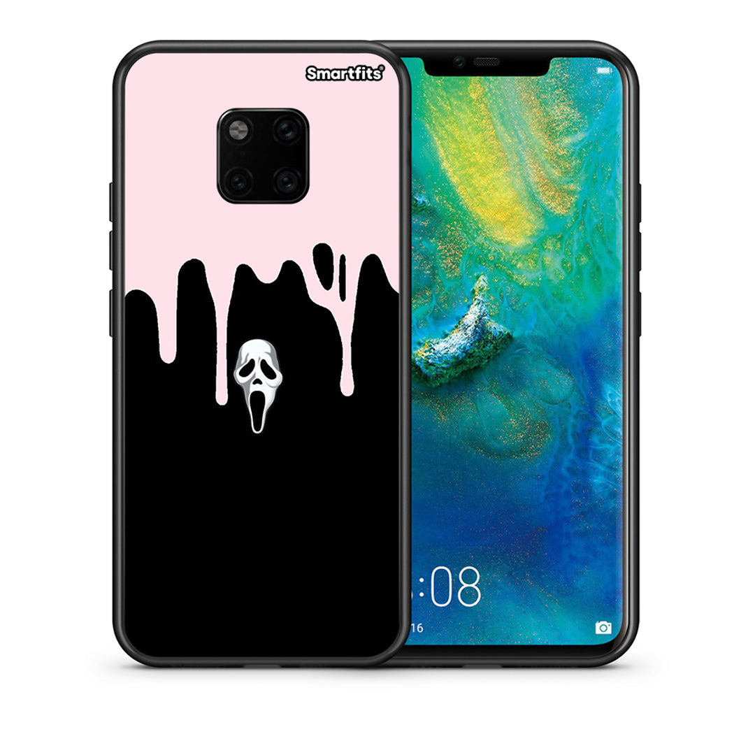 Θήκη Huawei Mate 20 Pro Melting Halloween Mask από τη Smartfits με σχέδιο στο πίσω μέρος και μαύρο περίβλημα | Huawei Mate 20 Pro Melting Halloween Mask case with colorful back and black bezels