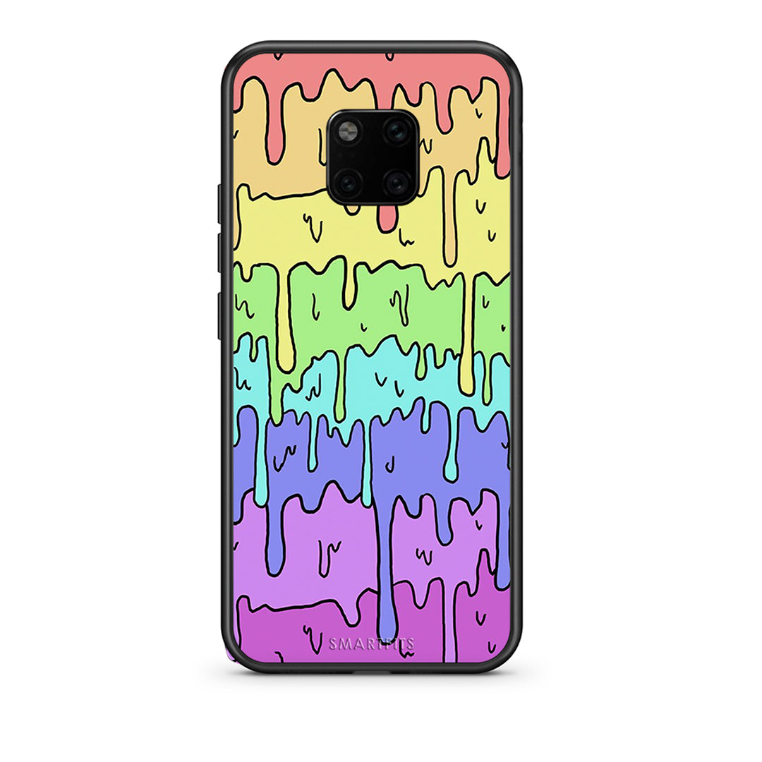 Huawei Mate 20 Pro Melting Rainbow θήκη από τη Smartfits με σχέδιο στο πίσω μέρος και μαύρο περίβλημα | Smartphone case with colorful back and black bezels by Smartfits