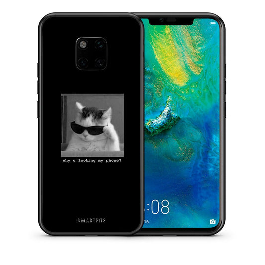Θήκη Huawei Mate 20 Pro Meme Cat από τη Smartfits με σχέδιο στο πίσω μέρος και μαύρο περίβλημα | Huawei Mate 20 Pro Meme Cat case with colorful back and black bezels