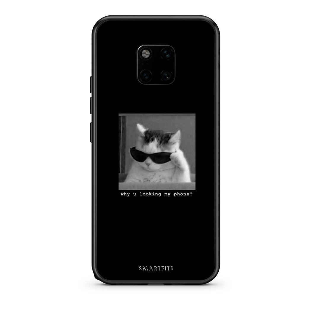 Huawei Mate 20 Pro Meme Cat θήκη από τη Smartfits με σχέδιο στο πίσω μέρος και μαύρο περίβλημα | Smartphone case with colorful back and black bezels by Smartfits