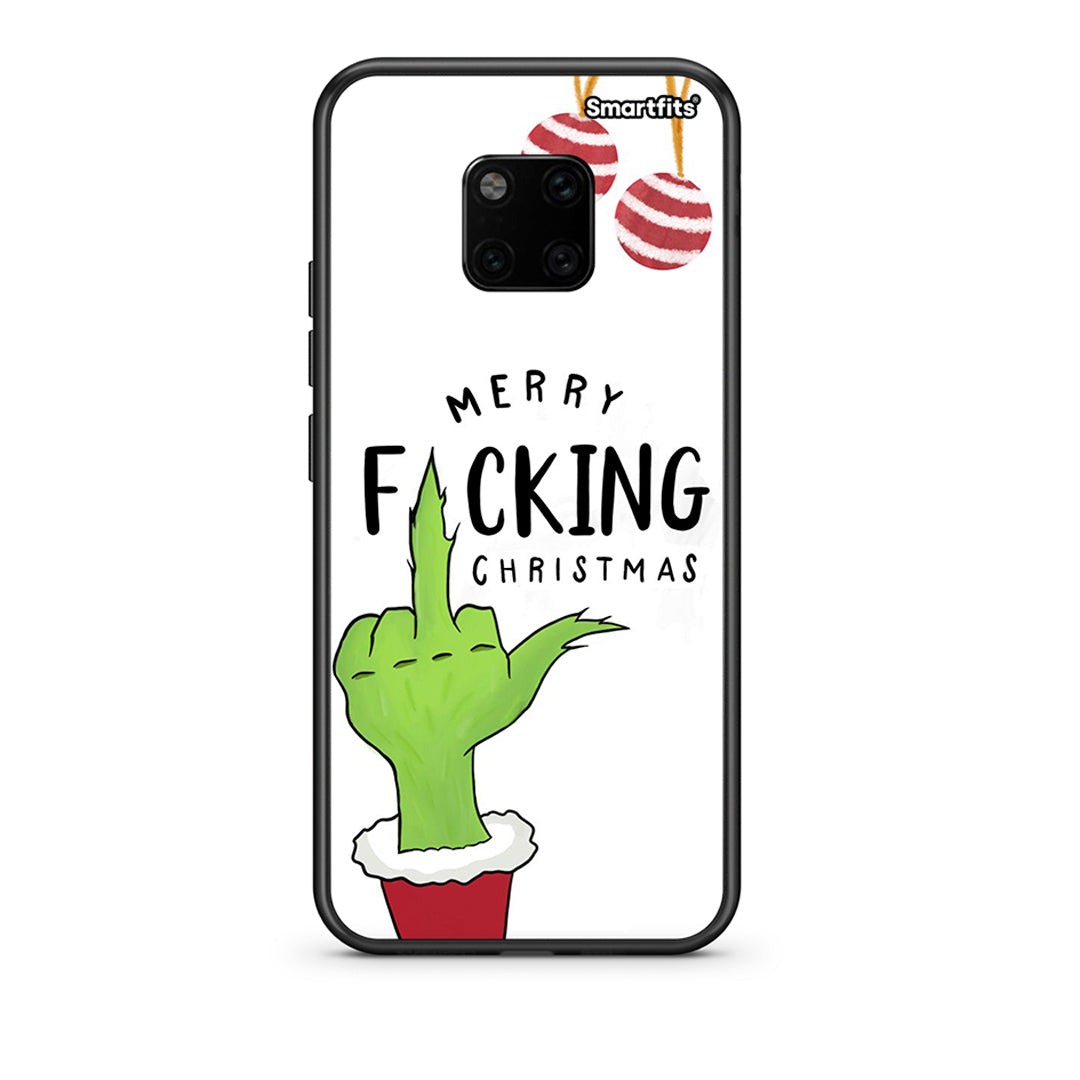 Huawei Mate 20 Pro Merry F Xmas θήκη από τη Smartfits με σχέδιο στο πίσω μέρος και μαύρο περίβλημα | Smartphone case with colorful back and black bezels by Smartfits