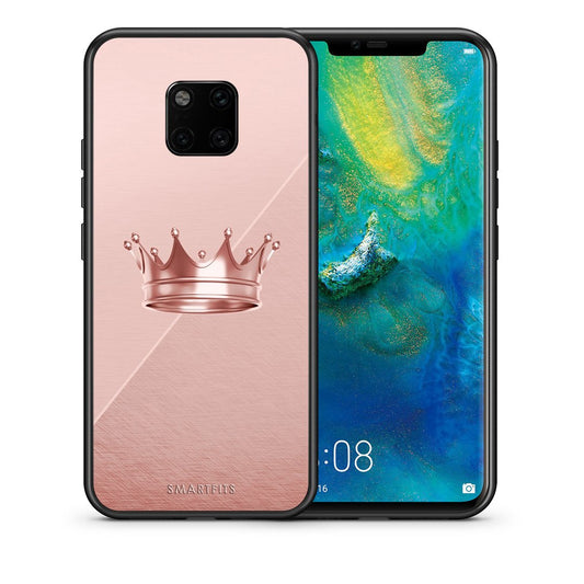 Θήκη Huawei Mate 20 Pro Crown Minimal από τη Smartfits με σχέδιο στο πίσω μέρος και μαύρο περίβλημα | Huawei Mate 20 Pro Crown Minimal case with colorful back and black bezels