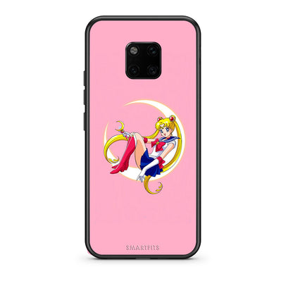Huawei Mate 20 Pro Moon Girl θήκη από τη Smartfits με σχέδιο στο πίσω μέρος και μαύρο περίβλημα | Smartphone case with colorful back and black bezels by Smartfits