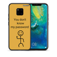 Thumbnail for Θήκη Huawei Mate 20 Pro My Password από τη Smartfits με σχέδιο στο πίσω μέρος και μαύρο περίβλημα | Huawei Mate 20 Pro My Password case with colorful back and black bezels
