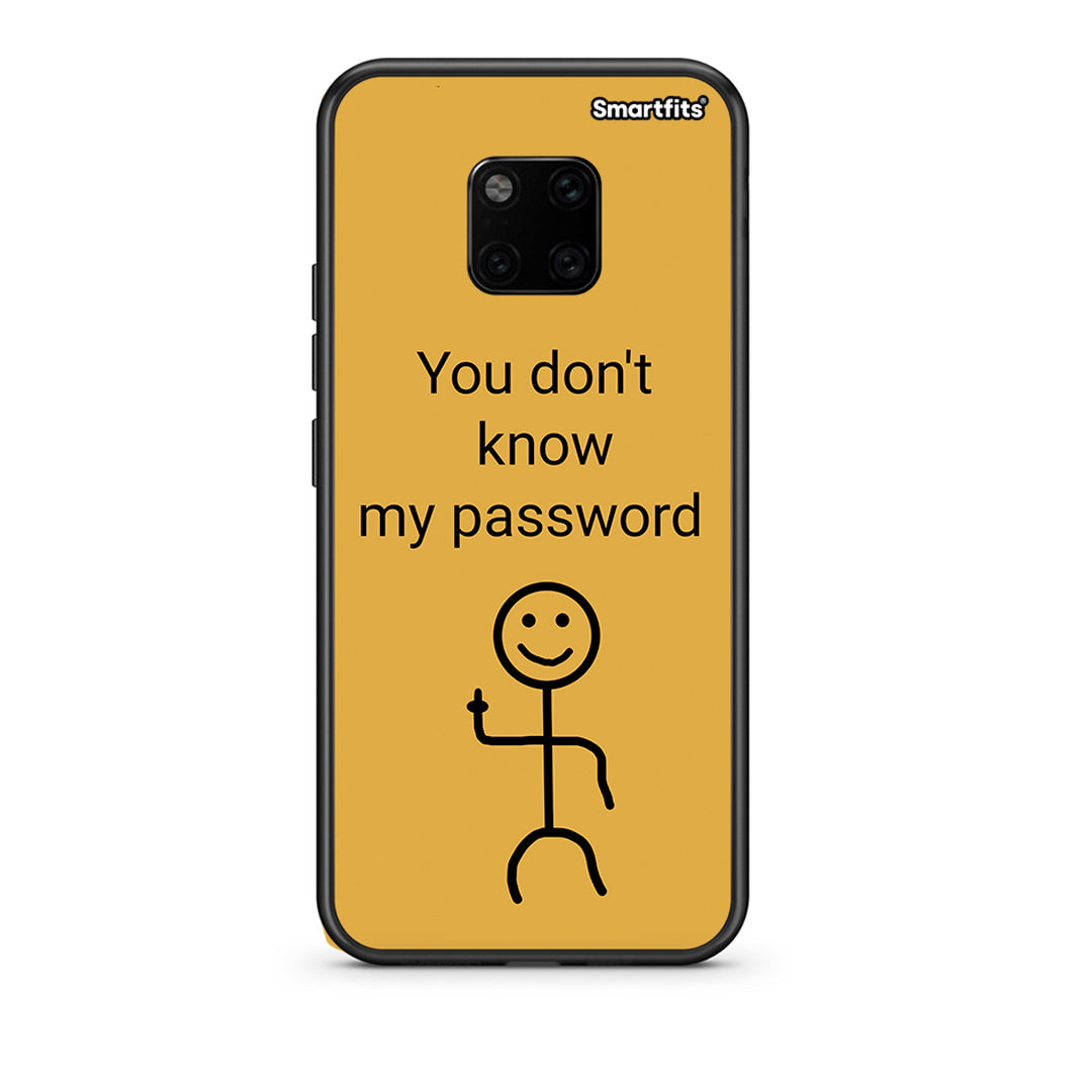 Huawei Mate 20 Pro My Password Θήκη από τη Smartfits με σχέδιο στο πίσω μέρος και μαύρο περίβλημα | Smartphone case with colorful back and black bezels by Smartfits