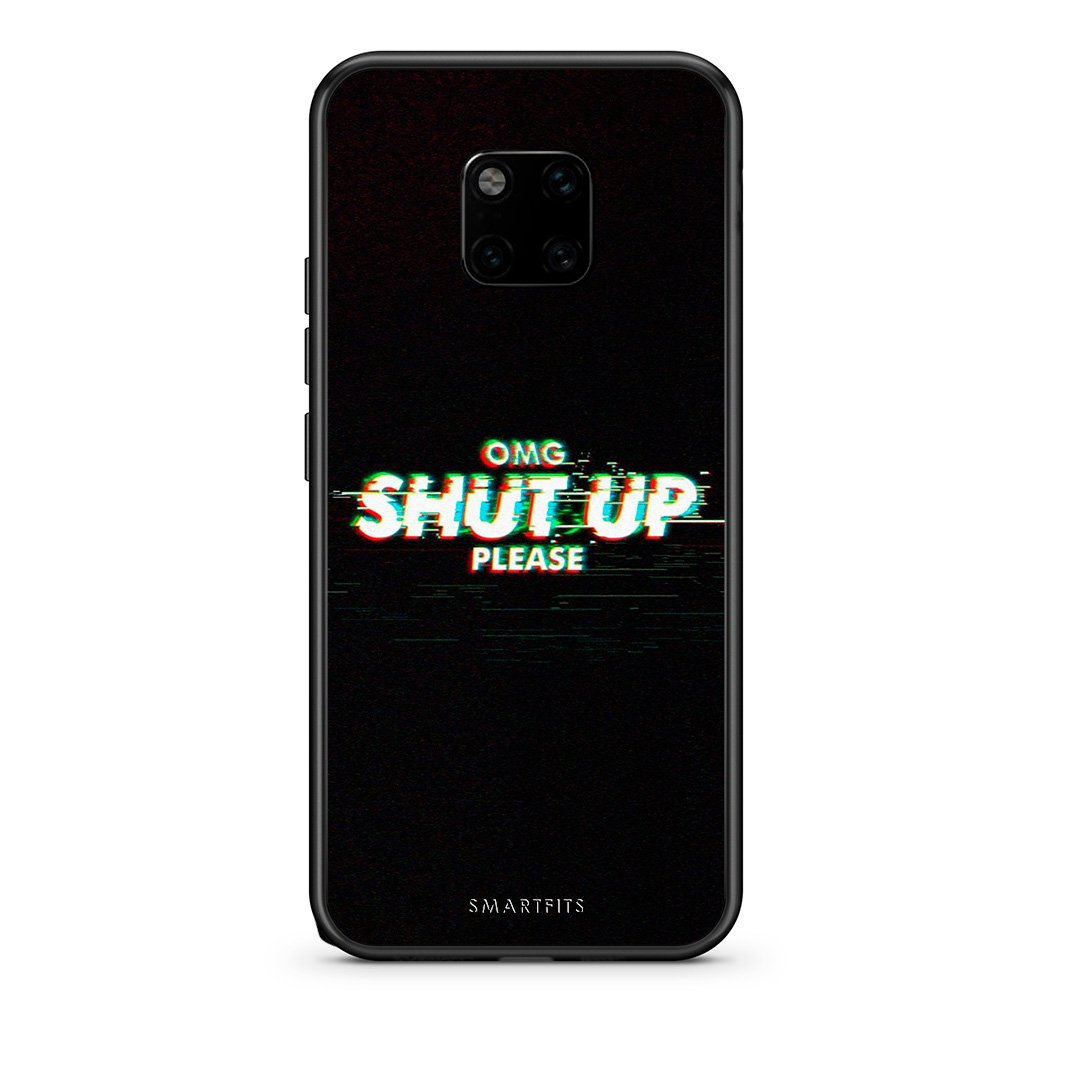 Huawei Mate 20 Pro OMG ShutUp θήκη από τη Smartfits με σχέδιο στο πίσω μέρος και μαύρο περίβλημα | Smartphone case with colorful back and black bezels by Smartfits