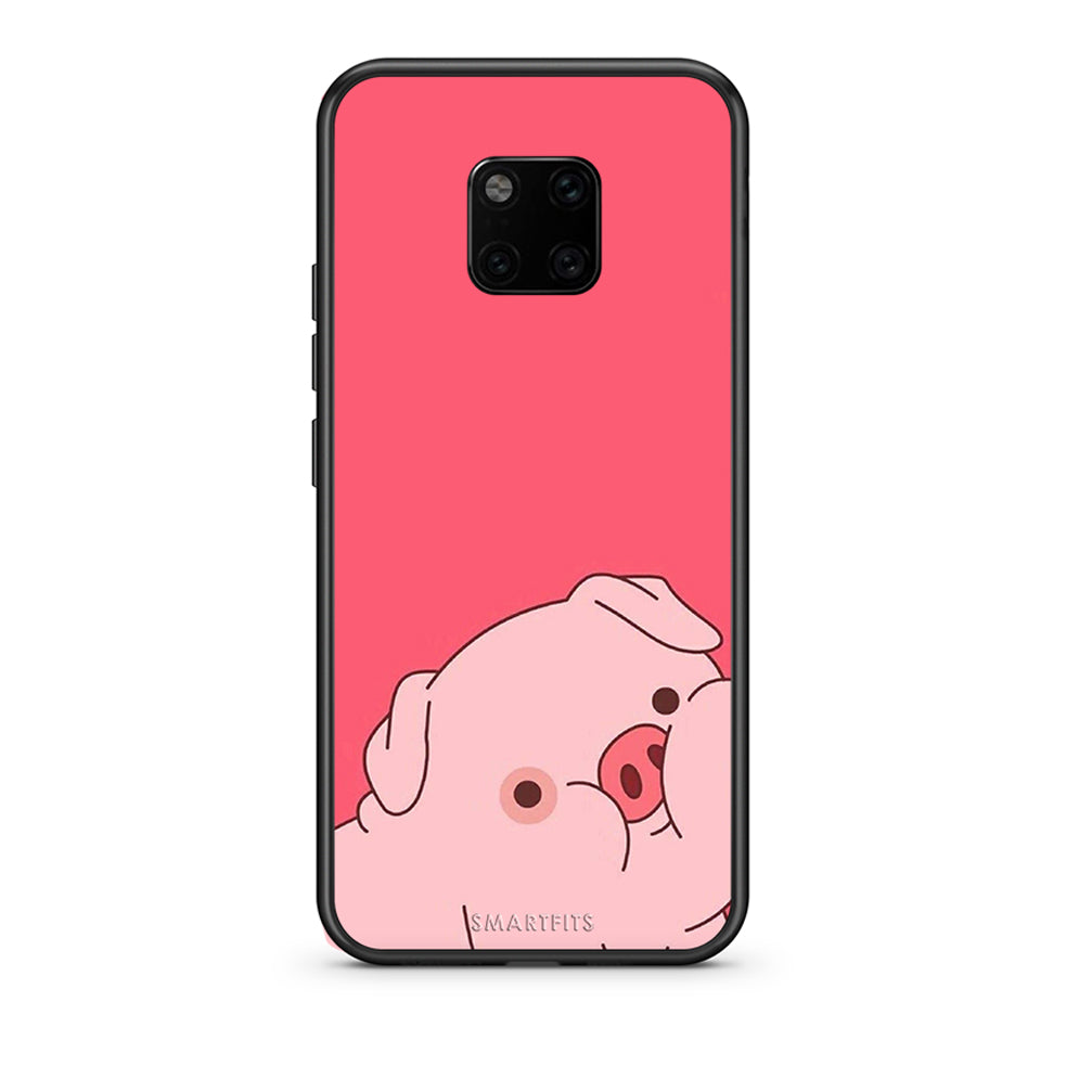 Huawei Mate 20 Pro Pig Love 1 Θήκη Αγίου Βαλεντίνου από τη Smartfits με σχέδιο στο πίσω μέρος και μαύρο περίβλημα | Smartphone case with colorful back and black bezels by Smartfits