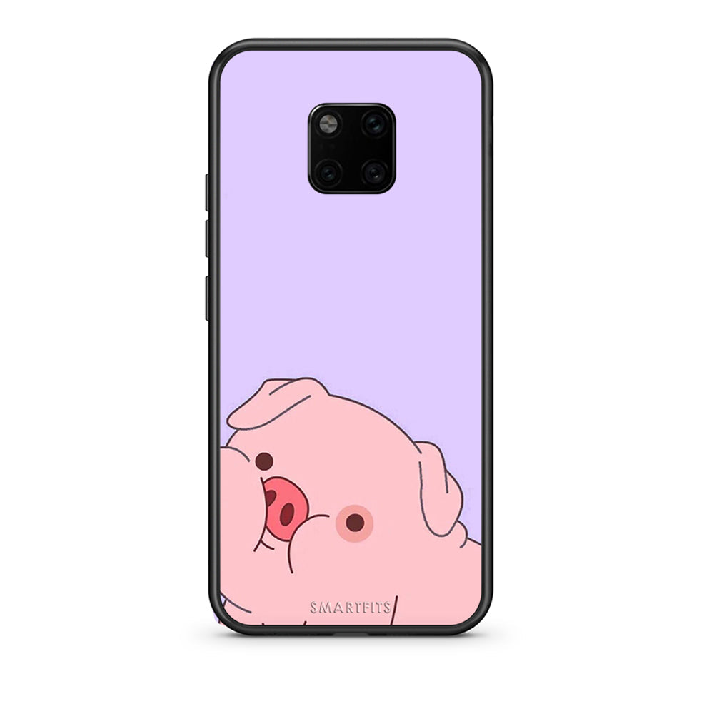Huawei Mate 20 Pro Pig Love 2 Θήκη Αγίου Βαλεντίνου από τη Smartfits με σχέδιο στο πίσω μέρος και μαύρο περίβλημα | Smartphone case with colorful back and black bezels by Smartfits