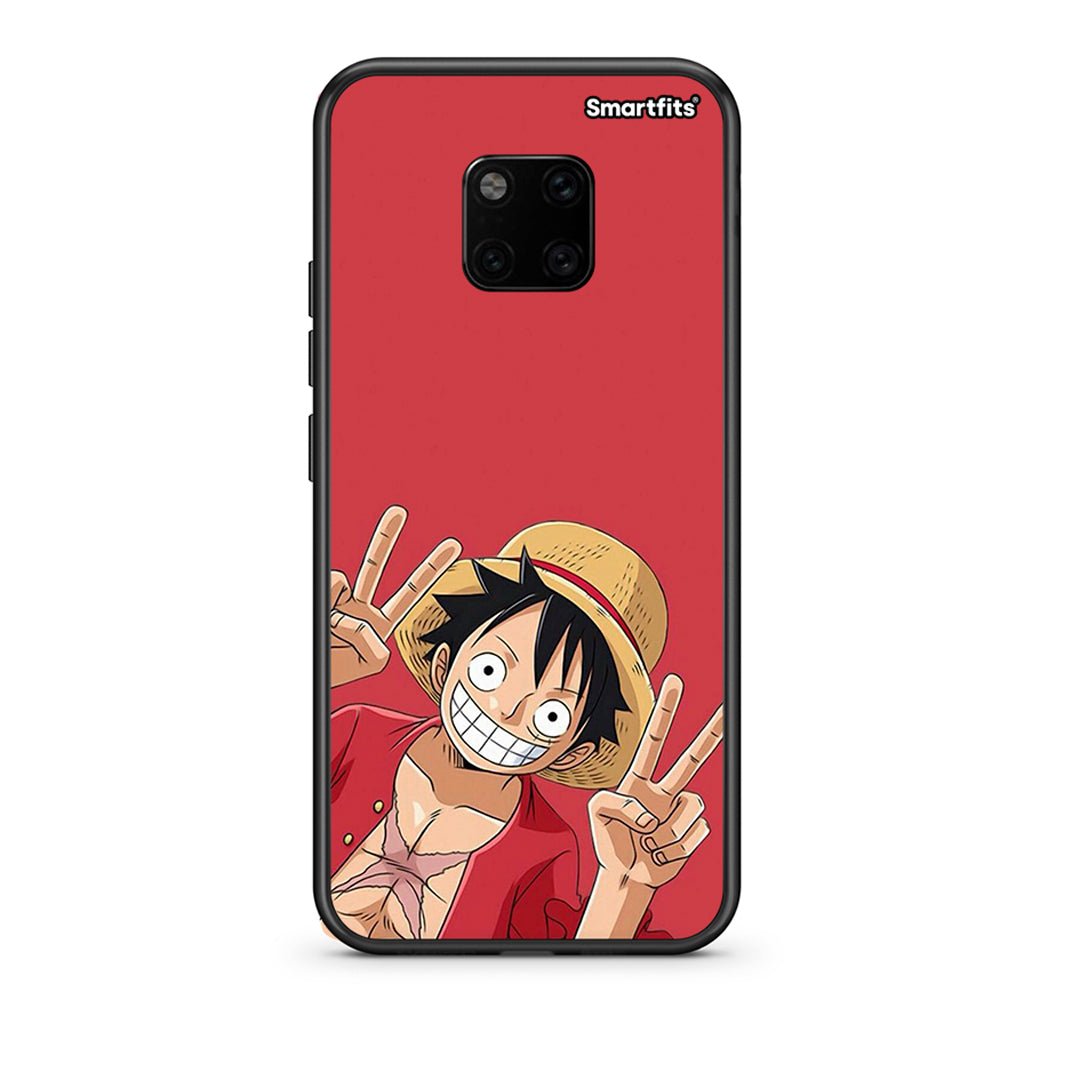Huawei Mate 20 Pro Pirate Luffy Θήκη από τη Smartfits με σχέδιο στο πίσω μέρος και μαύρο περίβλημα | Smartphone case with colorful back and black bezels by Smartfits