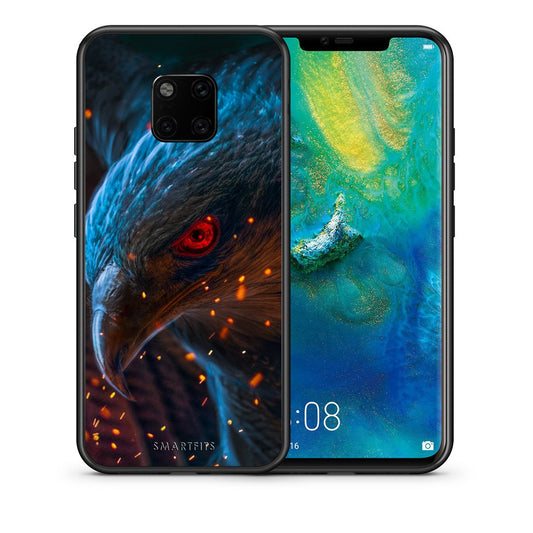 Θήκη Huawei Mate 20 Pro Eagle PopArt από τη Smartfits με σχέδιο στο πίσω μέρος και μαύρο περίβλημα | Huawei Mate 20 Pro Eagle PopArt case with colorful back and black bezels