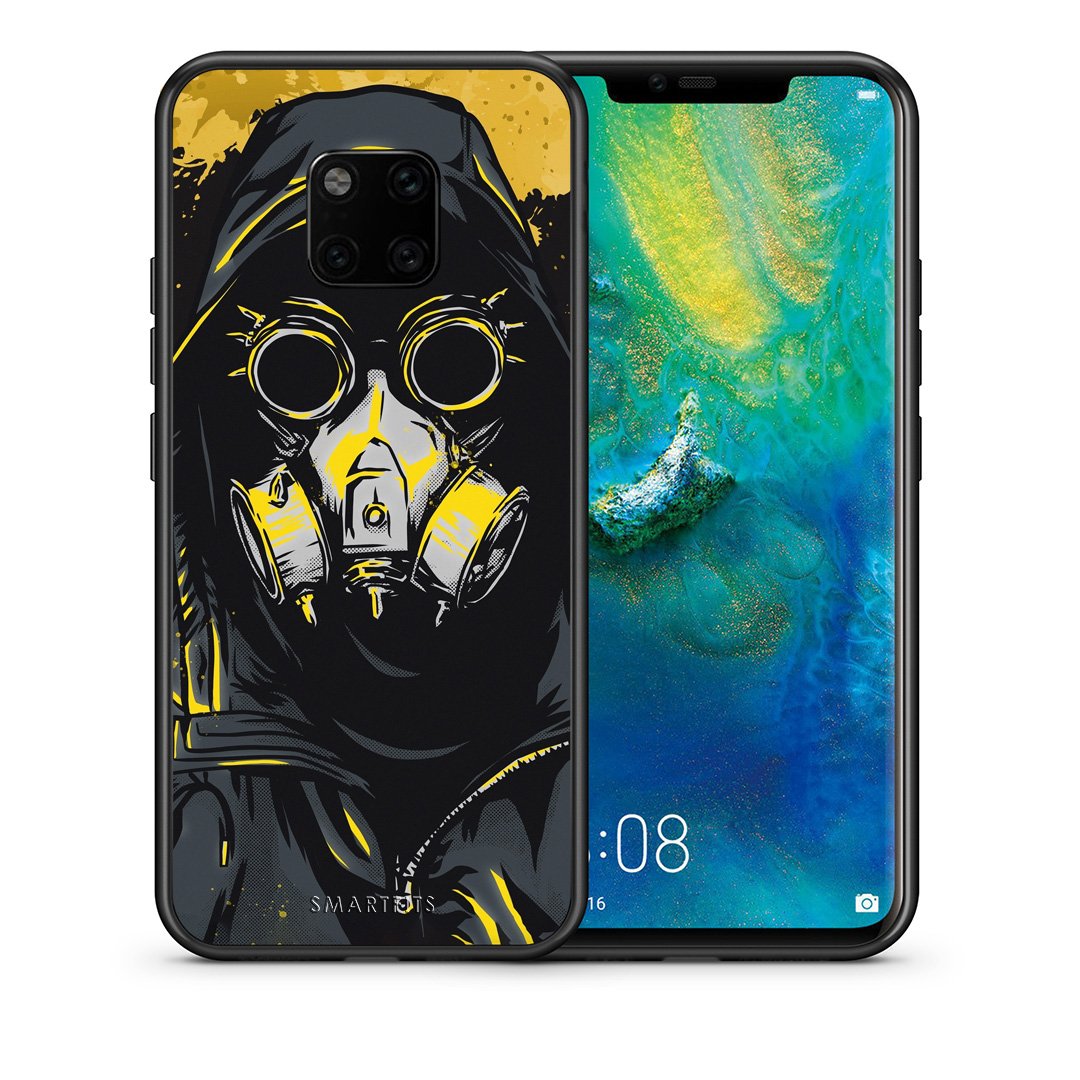 Θήκη Huawei Mate 20 Pro Mask PopArt από τη Smartfits με σχέδιο στο πίσω μέρος και μαύρο περίβλημα | Huawei Mate 20 Pro Mask PopArt case with colorful back and black bezels