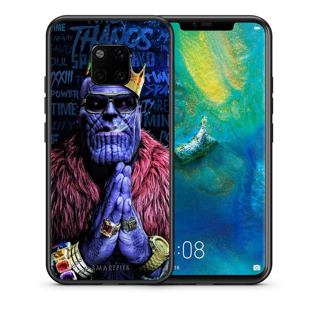 Θήκη Huawei Mate 20 Pro Thanos PopArt από τη Smartfits με σχέδιο στο πίσω μέρος και μαύρο περίβλημα | Huawei Mate 20 Pro Thanos PopArt case with colorful back and black bezels
