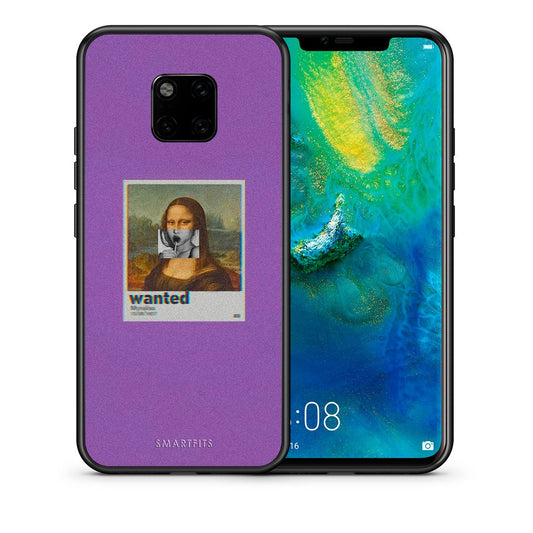 Θήκη Huawei Mate 20 Pro Monalisa Popart από τη Smartfits με σχέδιο στο πίσω μέρος και μαύρο περίβλημα | Huawei Mate 20 Pro Monalisa Popart case with colorful back and black bezels