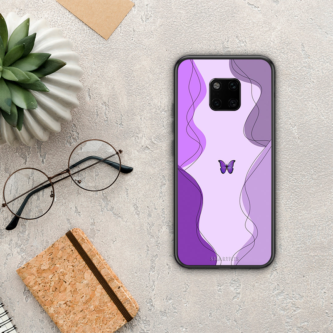 Purple Mariposa - Huawei Mate 20 Pro θήκη