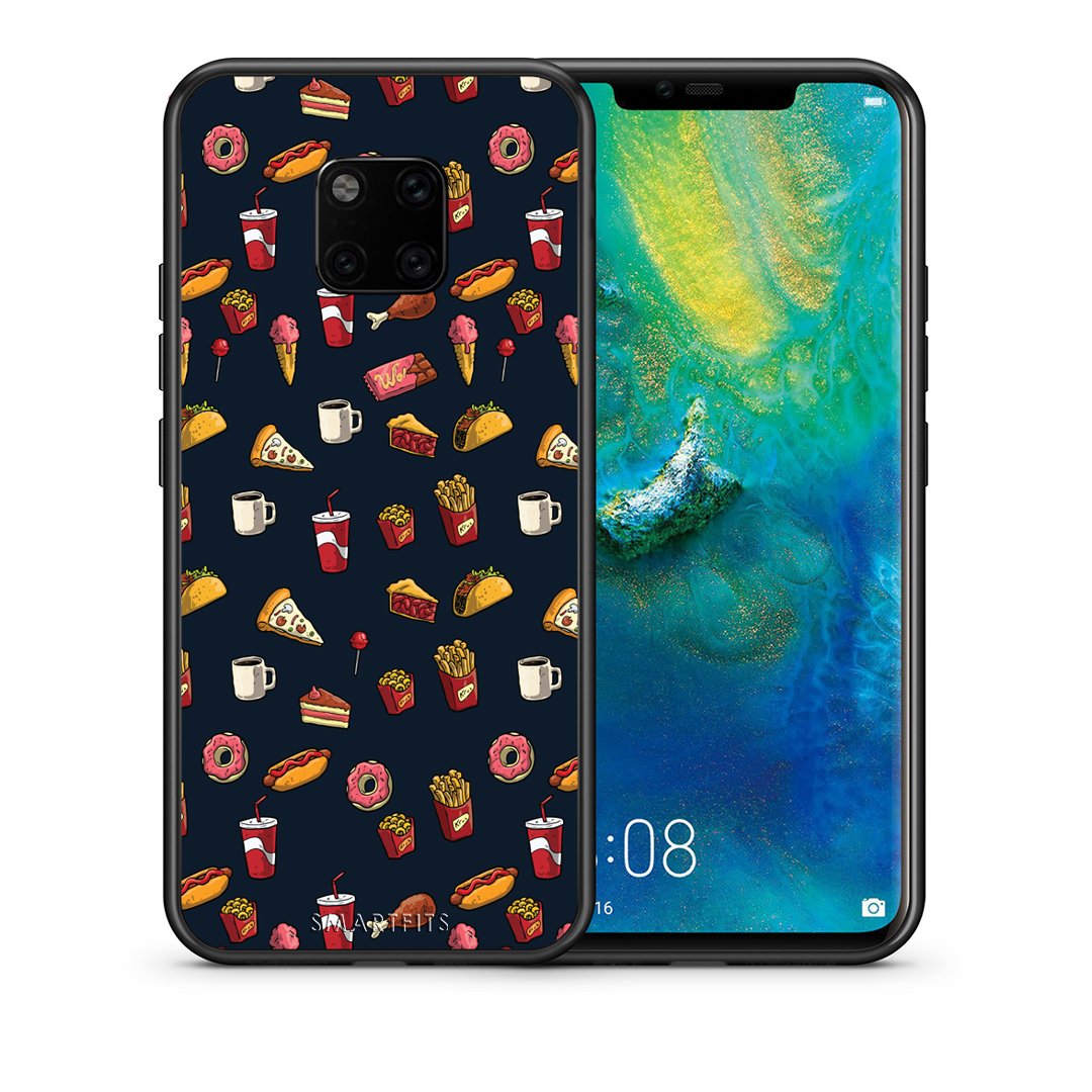 Θήκη Huawei Mate 20 Pro Hungry Random από τη Smartfits με σχέδιο στο πίσω μέρος και μαύρο περίβλημα | Huawei Mate 20 Pro Hungry Random case with colorful back and black bezels
