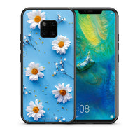 Thumbnail for Θήκη Huawei Mate 20 Pro Real Daisies από τη Smartfits με σχέδιο στο πίσω μέρος και μαύρο περίβλημα | Huawei Mate 20 Pro Real Daisies case with colorful back and black bezels