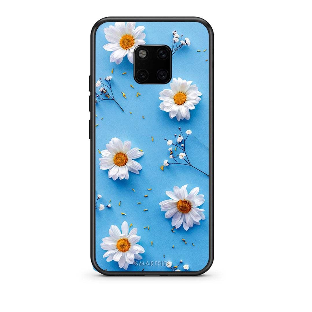 Huawei Mate 20 Pro Real Daisies θήκη από τη Smartfits με σχέδιο στο πίσω μέρος και μαύρο περίβλημα | Smartphone case with colorful back and black bezels by Smartfits