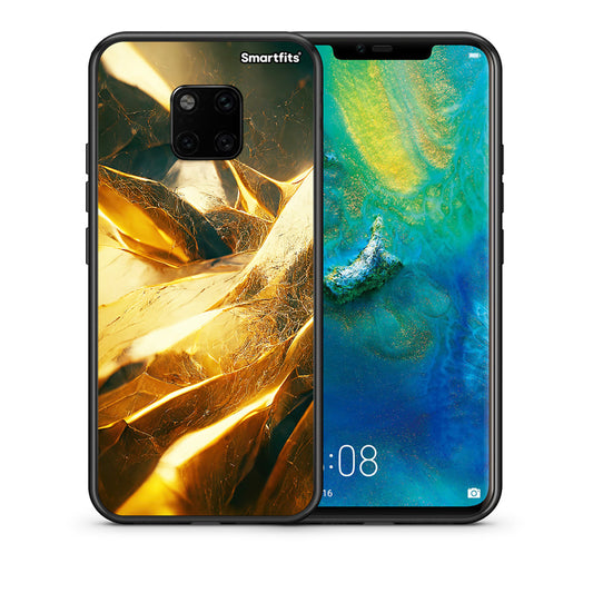Θήκη Huawei Mate 20 Pro Real Gold από τη Smartfits με σχέδιο στο πίσω μέρος και μαύρο περίβλημα | Huawei Mate 20 Pro Real Gold case with colorful back and black bezels