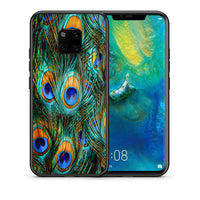 Thumbnail for Θήκη Huawei Mate 20 Pro Real Peacock Feathers από τη Smartfits με σχέδιο στο πίσω μέρος και μαύρο περίβλημα | Huawei Mate 20 Pro Real Peacock Feathers case with colorful back and black bezels