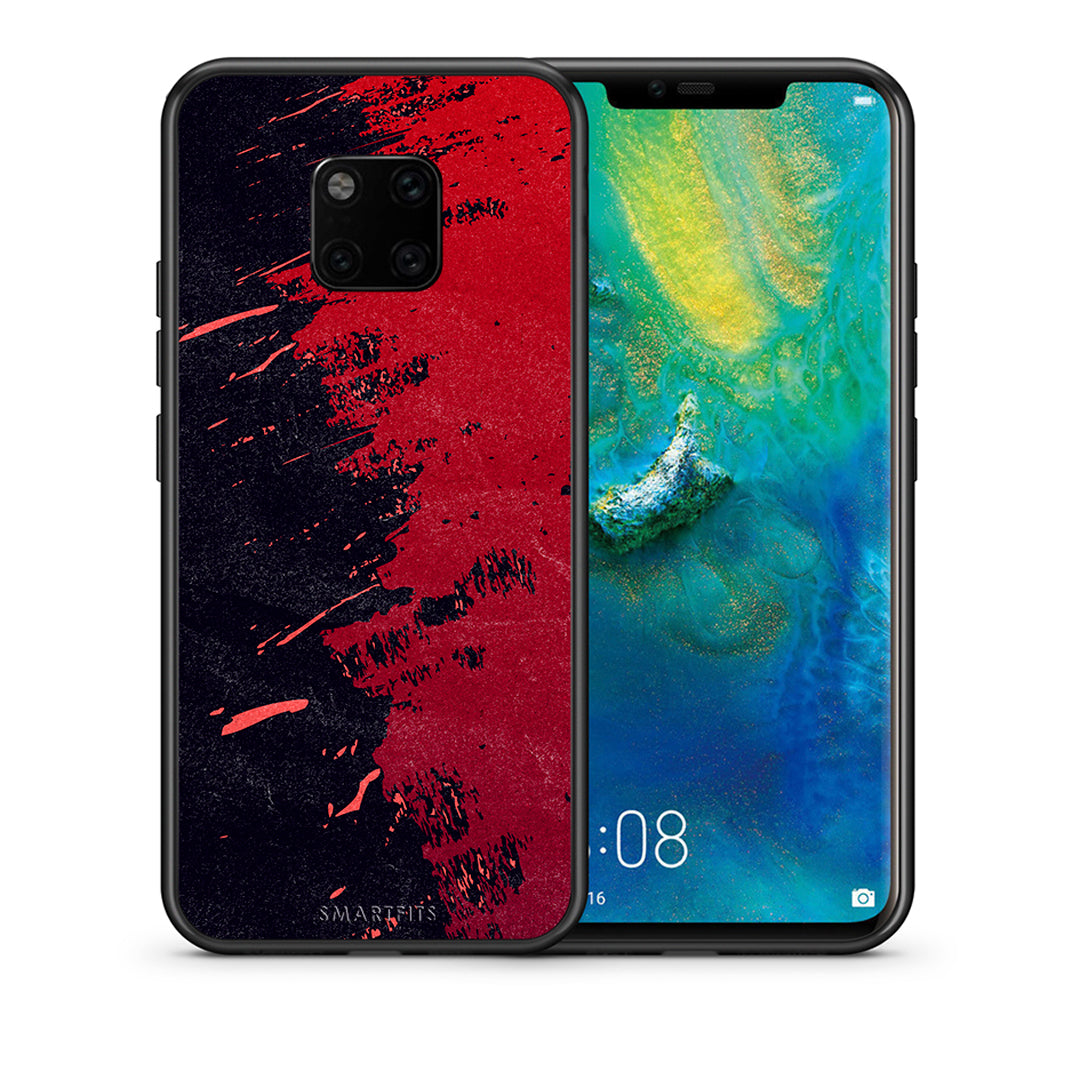 Θήκη Αγίου Βαλεντίνου Huawei Mate 20 Pro Red Paint από τη Smartfits με σχέδιο στο πίσω μέρος και μαύρο περίβλημα | Huawei Mate 20 Pro Red Paint case with colorful back and black bezels