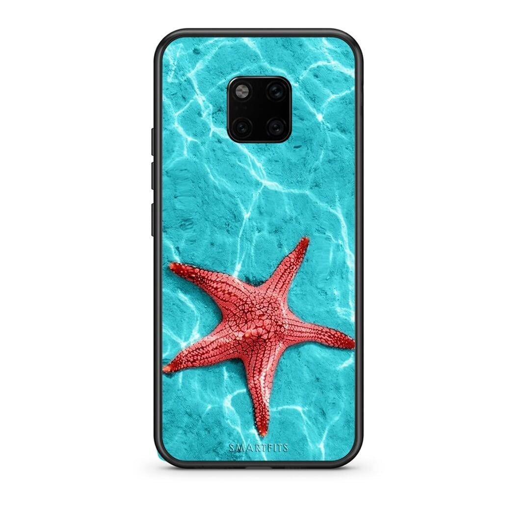 Huawei Mate 20 Pro Red Starfish Θήκη από τη Smartfits με σχέδιο στο πίσω μέρος και μαύρο περίβλημα | Smartphone case with colorful back and black bezels by Smartfits