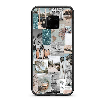 Huawei Mate 20 Pro Retro Beach Life Θήκη από τη Smartfits με σχέδιο στο πίσω μέρος και μαύρο περίβλημα | Smartphone case with colorful back and black bezels by Smartfits
