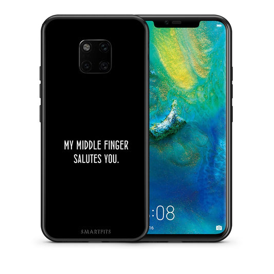 Θήκη Huawei Mate 20 Pro Salute από τη Smartfits με σχέδιο στο πίσω μέρος και μαύρο περίβλημα | Huawei Mate 20 Pro Salute case with colorful back and black bezels