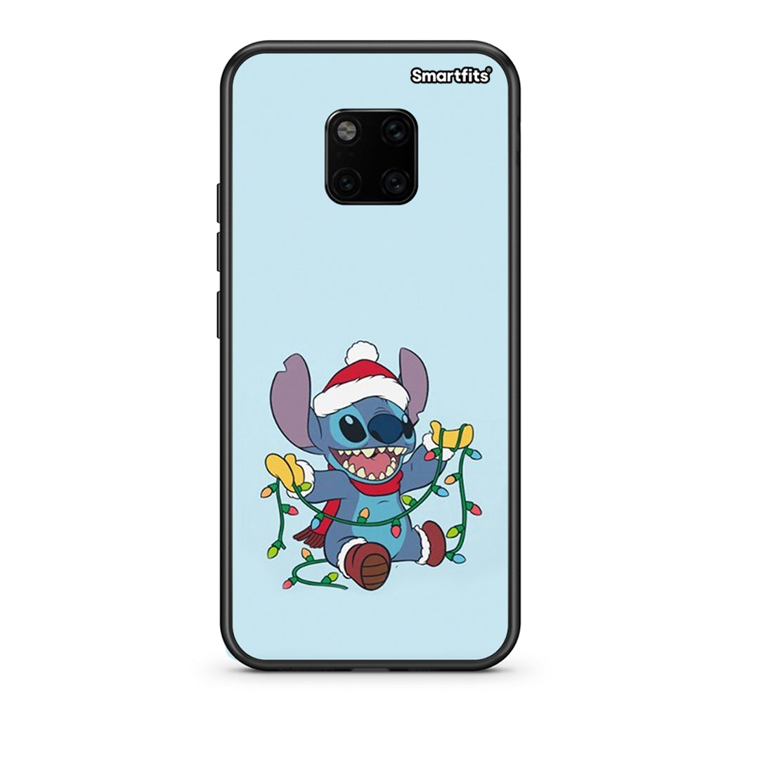Huawei Mate 20 Pro Santa Stich θήκη από τη Smartfits με σχέδιο στο πίσω μέρος και μαύρο περίβλημα | Smartphone case with colorful back and black bezels by Smartfits