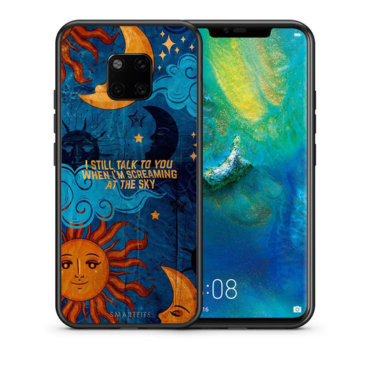 Θήκη Huawei Mate 20 Pro Screaming Sky από τη Smartfits με σχέδιο στο πίσω μέρος και μαύρο περίβλημα | Huawei Mate 20 Pro Screaming Sky case with colorful back and black bezels