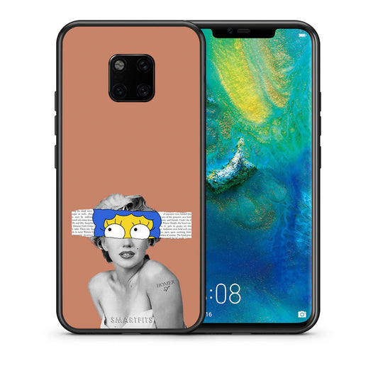 Θήκη Huawei Mate 20 Pro Sim Merilyn από τη Smartfits με σχέδιο στο πίσω μέρος και μαύρο περίβλημα | Huawei Mate 20 Pro Sim Merilyn case with colorful back and black bezels