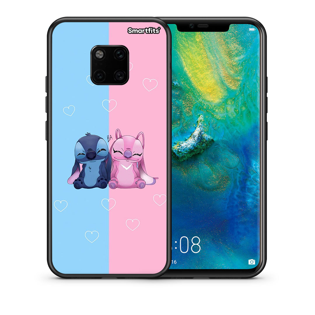 Θήκη Huawei Mate 20 Pro Stitch And Angel από τη Smartfits με σχέδιο στο πίσω μέρος και μαύρο περίβλημα | Huawei Mate 20 Pro Stitch And Angel case with colorful back and black bezels