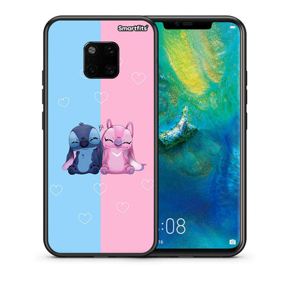 Θήκη Huawei Mate 20 Pro Stitch And Angel από τη Smartfits με σχέδιο στο πίσω μέρος και μαύρο περίβλημα | Huawei Mate 20 Pro Stitch And Angel case with colorful back and black bezels