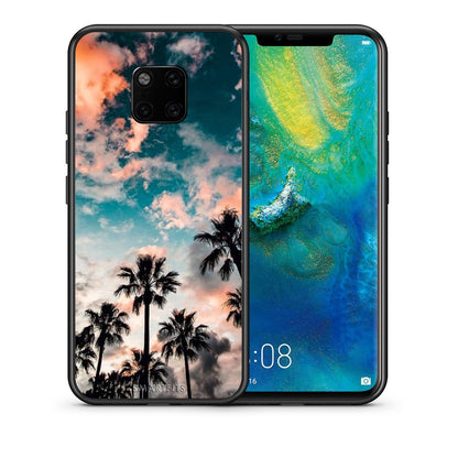Θήκη Huawei Mate 20 Pro Sky Summer από τη Smartfits με σχέδιο στο πίσω μέρος και μαύρο περίβλημα | Huawei Mate 20 Pro Sky Summer case with colorful back and black bezels