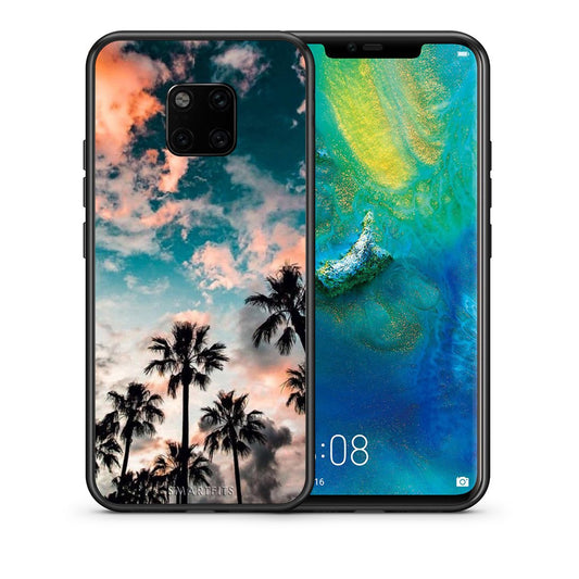 Θήκη Huawei Mate 20 Pro Sky Summer από τη Smartfits με σχέδιο στο πίσω μέρος και μαύρο περίβλημα | Huawei Mate 20 Pro Sky Summer case with colorful back and black bezels