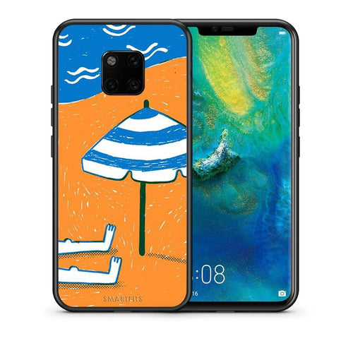 Θήκη Huawei Mate 20 Pro Summering από τη Smartfits με σχέδιο στο πίσω μέρος και μαύρο περίβλημα | Huawei Mate 20 Pro Summering case with colorful back and black bezels