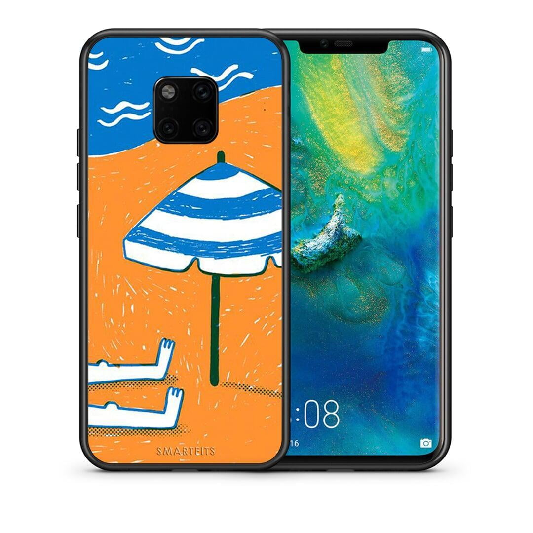 Θήκη Huawei Mate 20 Pro Summering από τη Smartfits με σχέδιο στο πίσω μέρος και μαύρο περίβλημα | Huawei Mate 20 Pro Summering case with colorful back and black bezels