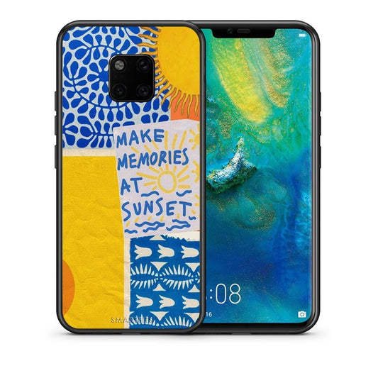 Θήκη Huawei Mate 20 Pro Sunset Memories από τη Smartfits με σχέδιο στο πίσω μέρος και μαύρο περίβλημα | Huawei Mate 20 Pro Sunset Memories case with colorful back and black bezels
