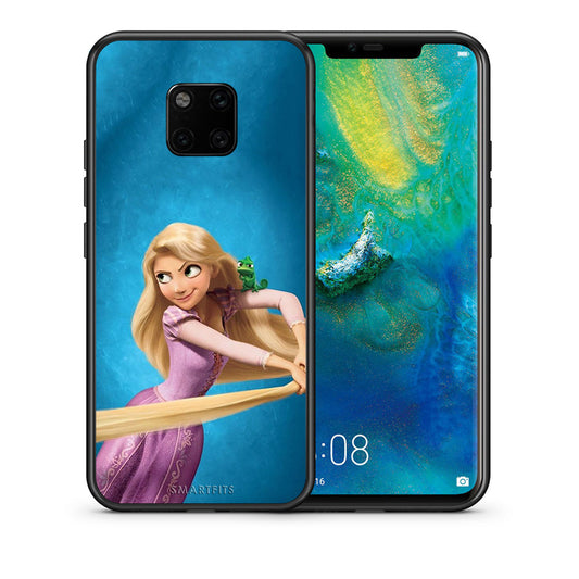 Θήκη Αγίου Βαλεντίνου Huawei Mate 20 Pro Tangled 2 από τη Smartfits με σχέδιο στο πίσω μέρος και μαύρο περίβλημα | Huawei Mate 20 Pro Tangled 2 case with colorful back and black bezels